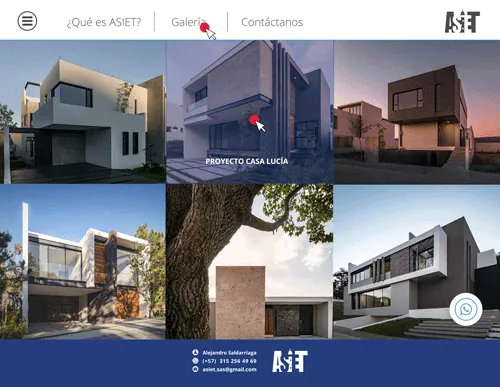 Diseño de página web de ASIET